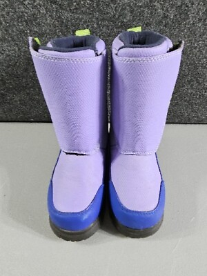#ad LL Bean Kids Blue Purple Hook amp; Loop Closure Thinsulate Winter Snow Boots Sz 10 $19.95