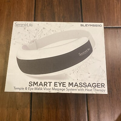 #ad Serenelife Smart Eye Massager Temple amp; Eye Mask Visor Massage System w Heat $24.99