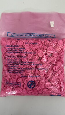 #ad Antistatic Rubber Finger Cots size: S pink 1440 pcs pack Cleanroom comp $35.00