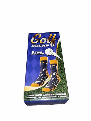 #ad One Size Unisex Golf Themed Socks Main And Local $11.99
