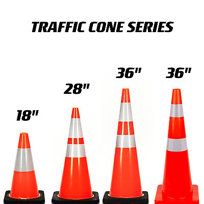 #ad 18quot; 28quot; 36quot; PVC Traffic Safety Cone Series Fluorescent Reflective Parking Cone $249.99