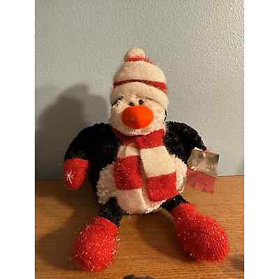 #ad DanDee Penguin Winter Christmas Big Plush Stuffed Animal 22quot; Wearing Hat amp; Scarf $14.98