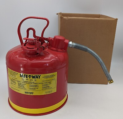 #ad BRAND NEW OLD STOCK SAFE T WAY 3 Gallon SAFETY GAS FUEL CAN TYPE II NFPA 30 $59.50