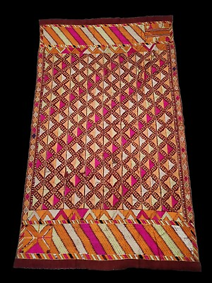 #ad Phulkari Embroidered with Floss Silk on Handwoven cottonFrom punjab $500.00