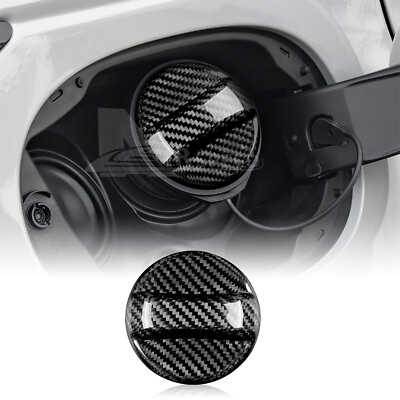 #ad Black Fuel Gas Tank Filler Cap Cover Carbon Fiber For Jaguar XJ6 XK XKE XKSS XKR $33.99