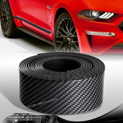 #ad Body Kit Bumper Lip Side Skirt Carbon Look Edge Decorative Protector 1.5m X 40mm $24.99