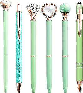 #ad Teacher Pens 6 Pcs Pens Cool Pens Ballpoint Pens Bulk 1.0mm Medium Green $18.21