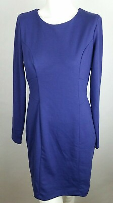 #ad Hamp;M Dress Sz Medium Blue Long Sleeve Stretch M $17.99