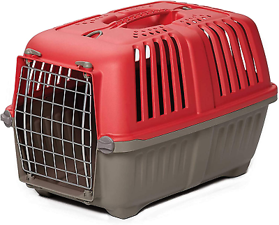 Pet Carrier: Hard Sided Dog Carrier Cat Carrier Small Animal Carrier in Red * $27.36