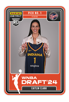#ad CAITLIN CLARK 2024 PANINI INSTANT WNBA DRAFT NIGHT CARD #1 INDIANA FEVER PRESALE $8.99