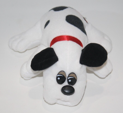 #ad Tonka Pound Puppies Dog 7quot; Puppy Black Spots White Plush Stuffed Animal 1986 Vtg $8.97