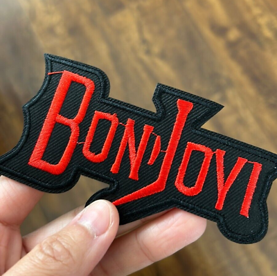 #ad Bon Jovi Pop Rock Metal Music Band Bade Logo Patch Iron on Sew on Embroidered $3.99