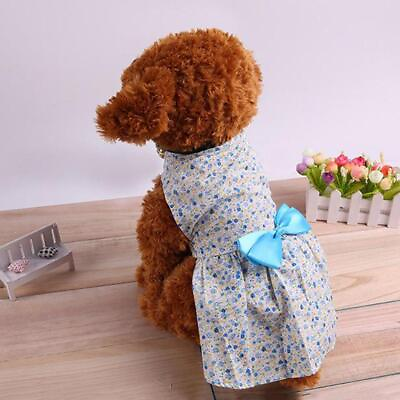#ad Pet DrESS Puppy Cats Skirt Costume Floral Clothes Wedding $5.84