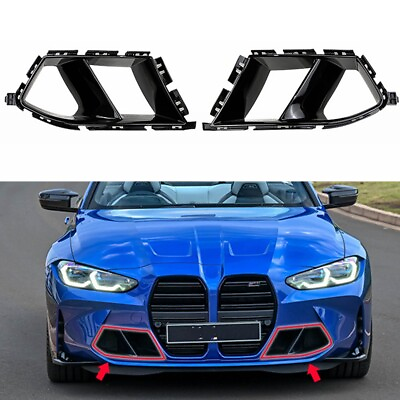 #ad Front Bumper Vent Grill Air Duct Grille Cover Black For BMW G80 M3 G82 G83 M4 $189.99
