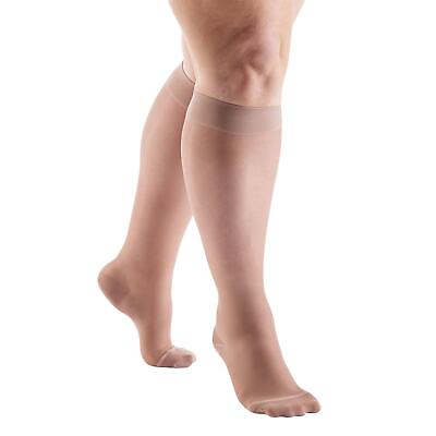 #ad Womens Sheer Compression Stockings Moderate Full Calf Knee High by Support Plus $22.99