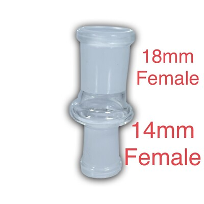 #ad 14mm Female to 18mm Female Glass Adapter For Bongs Bowls Pipes FREE SHIPPING USA $10.99