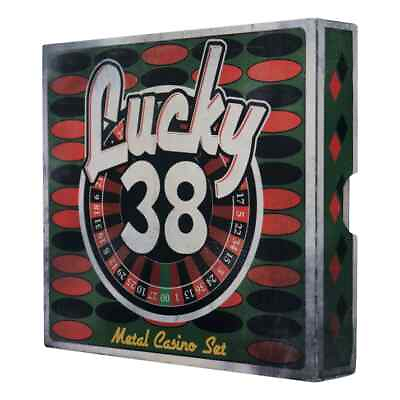 #ad Fallout 4 76 New Vegas Lucky 38 Metal Casino Set Card Poker Chip Coin Pin Figure $59.99