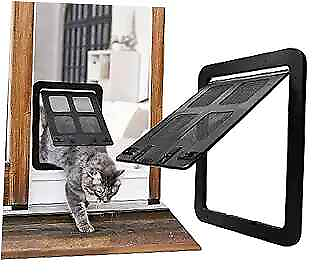 #ad Dog Cat Door for Screen Door with Magnetic S Inside Size: 9.4quot;*7.4quot; Black $35.34