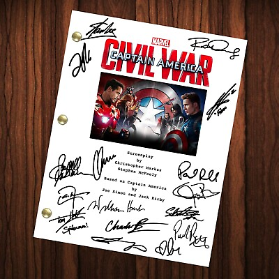 #ad Captain America Civil War Signed Autographed Script Full Transcript Reprint $24.99
