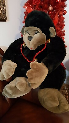 #ad Dan Dee Huge Xmas Plush Black Gorilla Large Stuffed Ape Big Zoo Animal Huggable $199.99