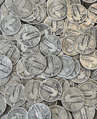 #ad Standing Liberty Quarters 90% Silver Full Readable Dates Choose How Many $9.25