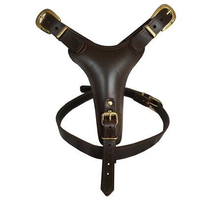 Dog Leather Heavy Duty Harness Extra Large Dark Brown. $63.00