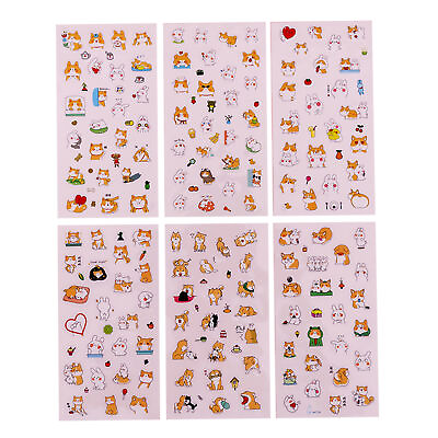 #ad 6pcs Decals Lovely Wall Decoration Kids Cartoon Decals Durable $7.81