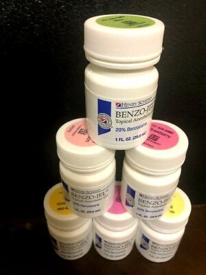 #ad Dental Henry Schein Topical Anesthetic Gel Benzocaine 20% 1 Oz each Made in USA $6.89