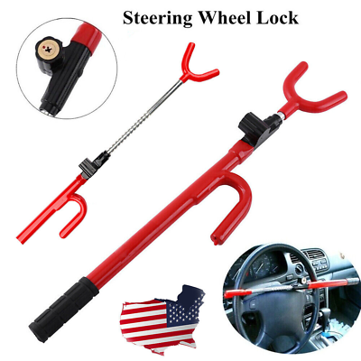 #ad Steering Wheel Lock The Club Twin Hooks Anti Theft Universal Car Van Truck SUV $12.59