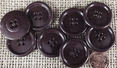 #ad 8 Large Shiny Purplish Brown Plastic Coat Buttons 1 1 8quot; 28mm # 7368 $5.69