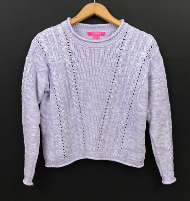 #ad Lilly Pulitzer Maxcy Sweater in Light Lilac Verbena Marl Style 003996 Size S $20.00