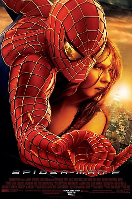 #ad 2004 Spiderman 2 Movie Poster 11X17 Peter Parker Tobey McGuire Marvel Comics🕷🍿 $12.87