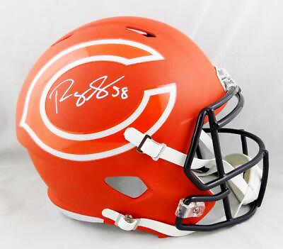 #ad Roquan Smith Autographed Chicago Bears F S AMP Speed Helmet Beckett Auth *White $199.00