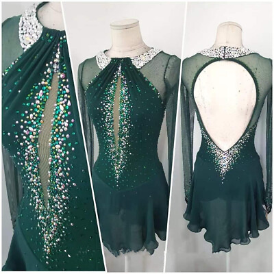 #ad 251.New Ice Figure Skating Dress Figure skaitng Dress For Competition $158.00