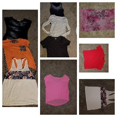 Clothing lot medium women#x27;s tank tops bling large shirts summer shirts casual $48.00