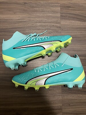 #ad PUMA ULTRA PRO FG AG Men’s 12 Soccer Cleats 107240 03 Peppermint White Yellow $42.49