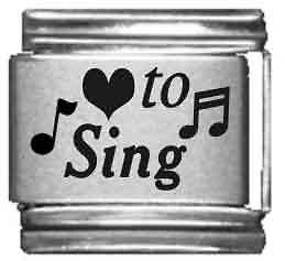 #ad Clearly Charming Heart to Sing Laser Italian Charm $3.49