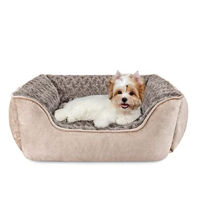 #ad #ad Rectangle Dog Bed for Large Medium Small Dogs 20.0quot;L x 19.0quot;W x 6.0quot;Th Beige $38.49