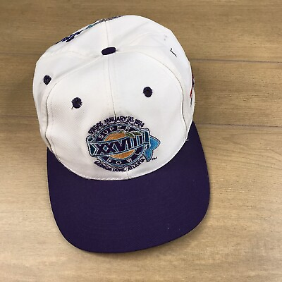 #ad Super Bowl XXVIII 1994 Atlanta Logo 7 Ball Cap Hat Snapback Baseball $21.88