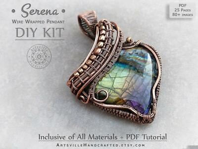 #ad Full Diy Kit Wire Wrapping Jewelry Making Craft Adult Tutorial Pendant $49.49