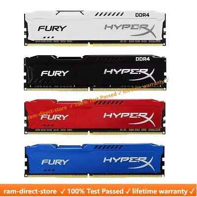 #ad HyperX FURY RAM DDR4 16GB 8GB 32GB 4GB 3200 2666 2400 2133 Desktop Memory DIMM $34.75