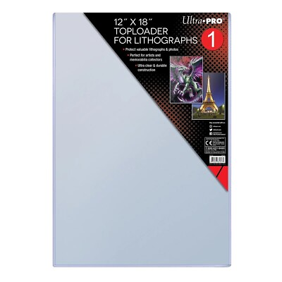 #ad 1 Piece Ultra Pro 12x18 Toploader Memorabilia Artwork Photo Lithograph Holder $9.99