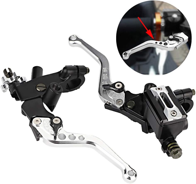 #ad EVGATSAUTO Master Cylinder Levers 1 Pair 7 8quot;22mm Universal Motorcycle Brake $17.77