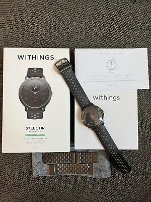 #ad WITHINGS Steel HR Smartwatch New Strap — and Steel Bracelet Included 39.5mm $75.00