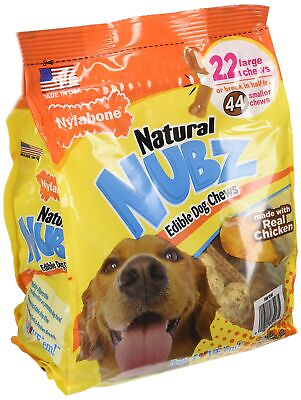 #ad Nylabone Pack of 2 Natural Nubz Edible Dog Chews 22ct. 2.6lb Bag Total $45.53