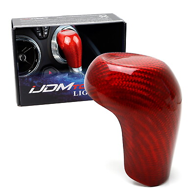 #ad Red Real Carbon Fiber Shift Knob Cover Shell For Chevy 16 up Camaro Automatic T $59.39
