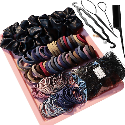 #ad 755PCS Hair Accessories for Woman Set Seamless Ponytail Holders Variety Hair Scr $16.32