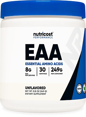 #ad Nutricost EAA Powder 30 Servings Unflavored Essential Amino Acids $18.98