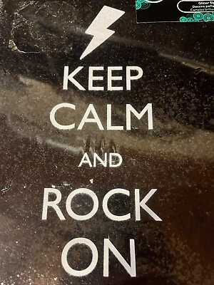 #ad Picture for baby room or other decor NEW Glitter Keep Calm amp; Rock On 10” x 7.5” $7.75