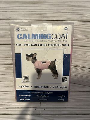 #ad NIB Anti anxiety calming coat for dog size M Pink by American Kennel Club $130.00